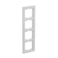 Abdeckrahmen 4-fach weißglas - Busch-axcent® pur