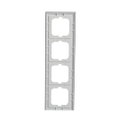 Abdeckrahmen 4-fach weißglas - Busch-axcent® pur