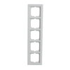 Abdeckrahmen 5-fach weißglas - Busch-axcent® pur   