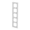 Abdeckrahmen 5-fach weißglas - Busch-axcent® pur   