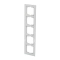 Abdeckrahmen 5-fach weißglas - Busch-axcent® pur
