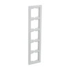 Abdeckrahmen 5-fach weißglas - Busch-axcent® pur   