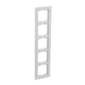 Abdeckrahmen 5-fach weißglas - Busch-axcent® pur