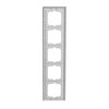 Abdeckrahmen 5-fach weißglas - Busch-axcent® pur   