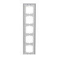 Abdeckrahmen 5-fach weißglas - Busch-axcent® pur