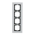 Abdeckrahmen 4-fach weißglas - carat®