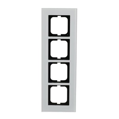 Abdeckrahmen 4-fach weißglas - carat®