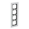 Abdeckrahmen 4-fach weißglas - carat®   