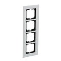 Abdeckrahmen 4-fach weißglas - carat®