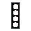 Abdeckrahmen 4-fach weißglas - carat®   