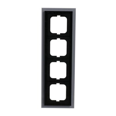 Abdeckrahmen 4-fach weißglas - carat®   