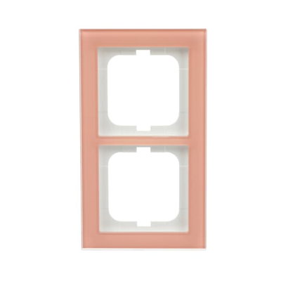 Abdeckrahmen 2-fach Glas Koralle - Busch-axcent® pur