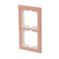 Abdeckrahmen 2-fach Glas Koralle - Busch-axcent® pur