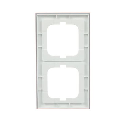 Abdeckrahmen 2-fach Glas Koralle - Busch-axcent® pur   