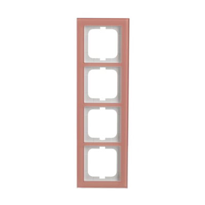 Abdeckrahmen 4-fach Glas Koralle - Busch-axcent® pur   