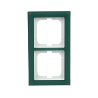 Abdeckrahmen 2-fach Glas Avocado - Busch-axcent® pur