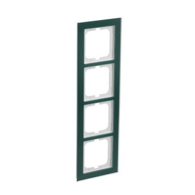 Abdeckrahmen 4-fach Glas Avocado - Busch-axcent® pur   