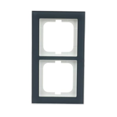 Abdeckrahmen 2-fach Glas Auster - Busch-axcent® pur   