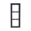 Abdeckrahmen 3-fach Glas Auster - Busch-axcent® pur   