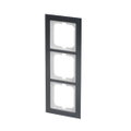 Abdeckrahmen 3-fach Glas Auster - Busch-axcent® pur