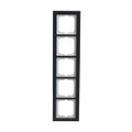 Abdeckrahmen 5-fach Glas Auster - Busch-axcent® pur   