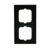 Abdeckrahmen 2-fach Glas schwarz - Busch-axcent® pur   