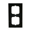 Abdeckrahmen 2-fach Glas schwarz - Busch-axcent® pur   