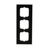 Abdeckrahmen 3-fach Glas schwarz - Busch-axcent® pur   