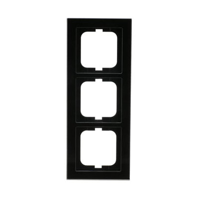 Abdeckrahmen 3-fach Glas schwarz - Busch-axcent® pur