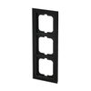 Abdeckrahmen 3-fach Glas schwarz - Busch-axcent® pur   