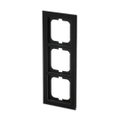 Abdeckrahmen 3-fach Glas schwarz - Busch-axcent® pur