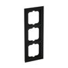 Abdeckrahmen 3-fach Glas schwarz - Busch-axcent® pur   