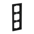 Abdeckrahmen 3-fach Glas schwarz - Busch-axcent® pur