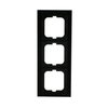 Abdeckrahmen 3-fach Glas schwarz - Busch-axcent® pur   