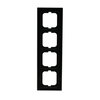 Abdeckrahmen 4-fach Glas schwarz - Busch-axcent® pur   