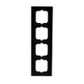 Abdeckrahmen 4-fach Glas schwarz - Busch-axcent® pur