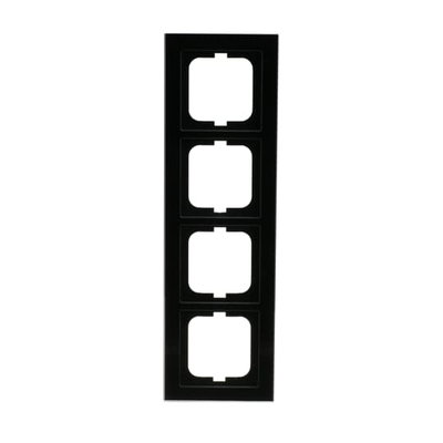 Abdeckrahmen 4-fach Glas schwarz - Busch-axcent® pur