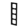 Abdeckrahmen 4-fach Glas schwarz - Busch-axcent® pur   