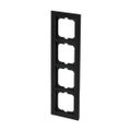 Abdeckrahmen 4-fach Glas schwarz - Busch-axcent® pur