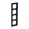 Abdeckrahmen 4-fach Glas schwarz - Busch-axcent® pur   