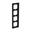 Abdeckrahmen 4-fach Glas schwarz - Busch-axcent® pur