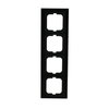 Abdeckrahmen 4-fach Glas schwarz - Busch-axcent® pur   