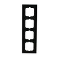 Abdeckrahmen 4-fach Glas schwarz - Busch-axcent® pur