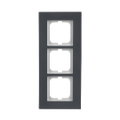 Abdeckrahmen 3-fach Porzellan anthrazit - carat®   