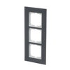 Abdeckrahmen 3-fach Porzellan anthrazit - carat®   