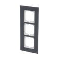 Abdeckrahmen 3-fach Porzellan anthrazit - carat®   