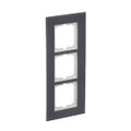 Abdeckrahmen 3-fach Porzellan anthrazit - carat®   