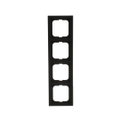 Abdeckrahmen 4-fach schwarz matt - future® linear - matt
