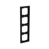 Abdeckrahmen 4-fach schwarz matt - future® linear - matt   