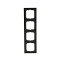 Abdeckrahmen 4-fach schwarz matt - future® linear - matt